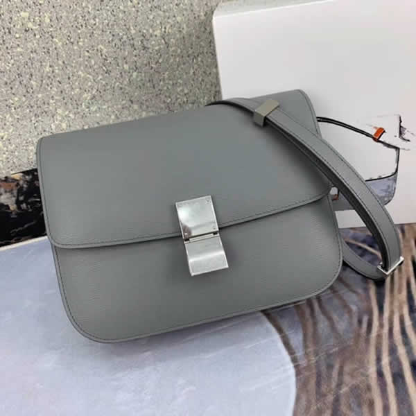 2019 Fake Celine Box Gray Shoulder Crossbody Bag 88007